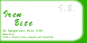 iren bite business card